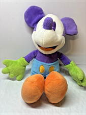 Mickey Mouse Plush Purple Green Orange Stuffed Toy