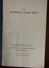 Original BURMAN GEARBOX book full of infomation