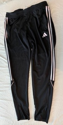 Pair Of Large Adidas 3-Stripes Women s Warm Up Pants Zip Ankle