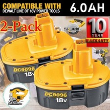 2 PACK 18V Battery For Dewalt 18 VOLT XRP DC9096 DC9098 Ni-MH DC9099 NEW