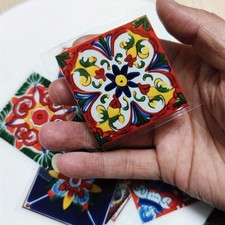 9PCS Bohemian Stickers Retro Ethnic Decorative Decal for DIY Cups Book Scrapbook