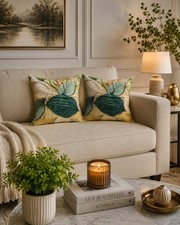 2d Design Natural Leaflet Pillowcase Cushion Cover Home Decor 60&times;60