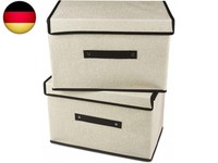 2 StüCk Aufbewahrungsbox, Faltbare Aufbewahrungsboxen Mit Deckel,