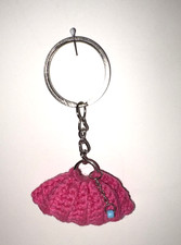 Handmade Crochet Pink Bag Keychain Cute Mini Purse Keyring Knit Bag Charm Gift