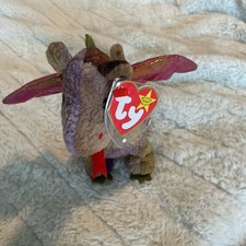 VINTAGE TY Beanie Baby SCORCH the Dragon 7" RARE TAG ERRORS 1998 Red Star