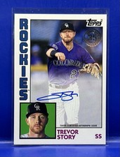 2019 Topps Trevor Story 1984 Retro Auto Colorado Rockies Boston Red Sox
