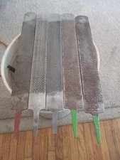 Five used (5) Misc. Farrier/hoof rasps Files Knife Making Blacksmith.
