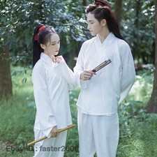 Chinese Traditional White Unisex Men And Women Underwear Hanfu Ming Dynasty