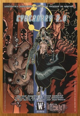2001 Wildstorm Comics Cybernary 2.0 Vintage Print Ad/Poster Eric Canete Pop Art