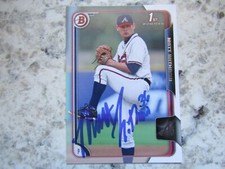 Braves Matt Withrow Signed Autographed 2015 1st Bowman Mint