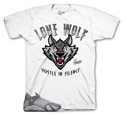 Shirt To Match Jordan 14 Flint Grey Shoes - Lone Wolf Sneaker Tee