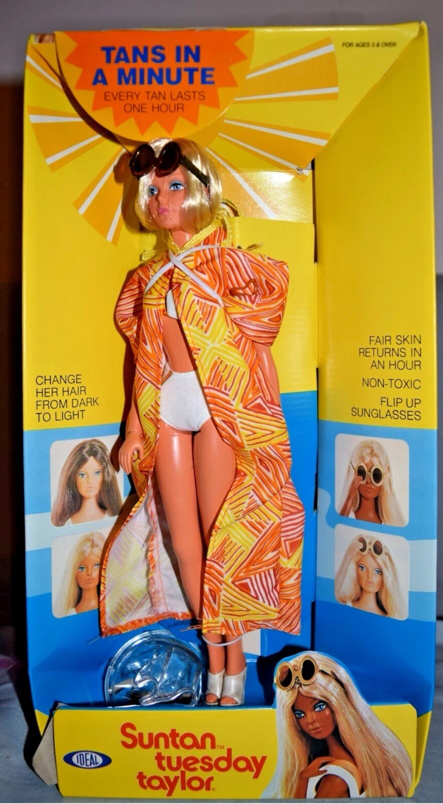 1977 IDEAL TOY CORP SUNTAN TUESDAY TAYLOR IN ORIGNAL BOX