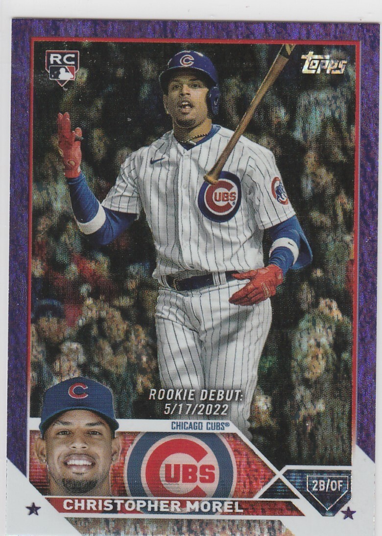 2023 Topps Update Christopher Morel Rc US163 PURPLE Foil 073/799 Chicago Cubs