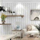 AU Rustic Wood Panel Wallpaper White Striped Distressed Wood Plank Wallpaper 6M