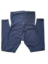 BA Beyond The Bump XS Mid Rise Super Soft Leggings Blue Made In USA
