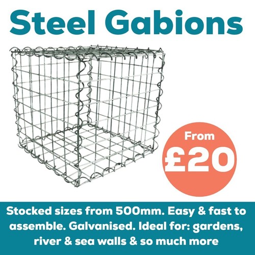 Steel Gabion Baskets Perfect For Retaining Walls & Multiple Sizes Available - Picture 2 of 5