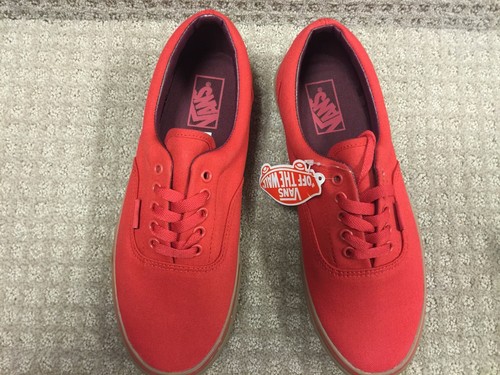 Racing Rojo Lona Zapatos Hombre Era Vans Gum 4wBHqBx