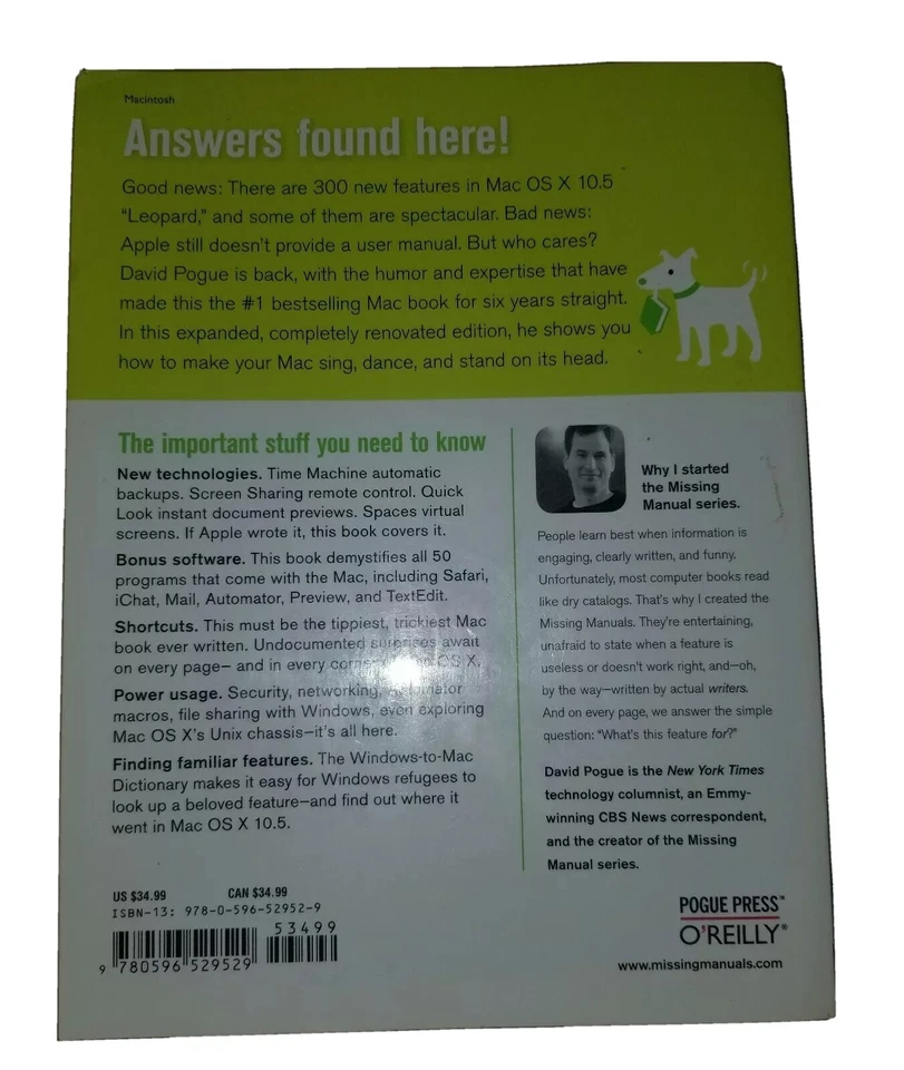 Mac OS X Leopard. The Missing Manual by David Pogue. - Image 2 of 4