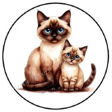 SIAMESE CATS ENVELOPE SEALS LABELS STICKERS PARTY FAVORS
