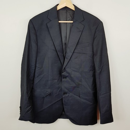 HERRINGBONE Sydney Mens Size 40 Dark Grey Wool Dailey Suit Blazer Jacket