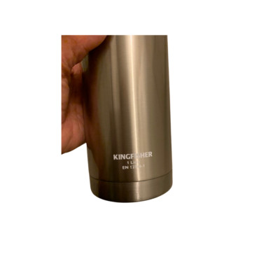 Edelstahl Thermoskanne 500 ml und 1 Liter - Silber mit gratis Handschuhen