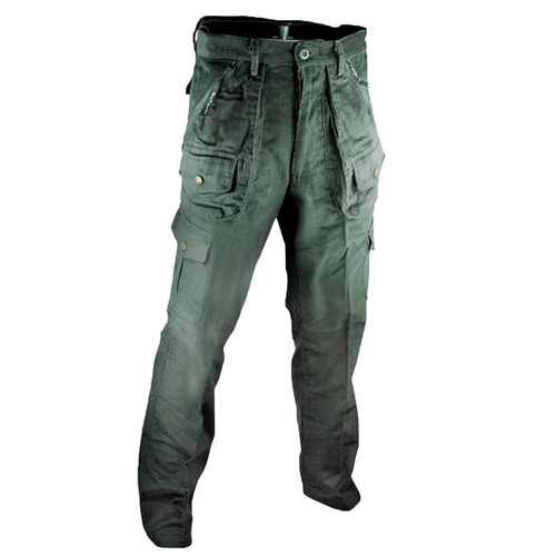 Pantalone pantaloni calzoni velluto caccia uomo sportivi tasche invernali |  eBay