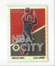 2019-20 Hoops Premium Stock NBA City Holo Prizm #6 Damian Lillard Blazers