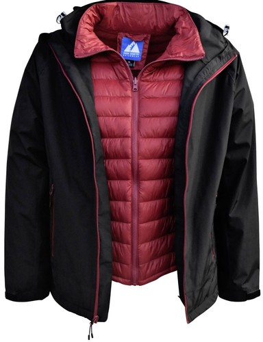 Neu Snow Country Oberbekleidung Damen Plus 1X 2X 3X 4X 5X 6X Alpen 3in1 Mantel Cranbry - Bild 1 von 4