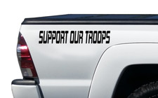 Support Our Troops Decal - Truck Bed Vinyl Sticker Fits Any Truck Ps25