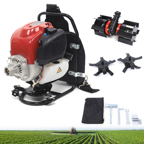 3 in 1 35.4CC 4 Stroke Backpack Gas Garden Brush Cutter Grass Trimmer Lawn Mower - Picture 22 of 23