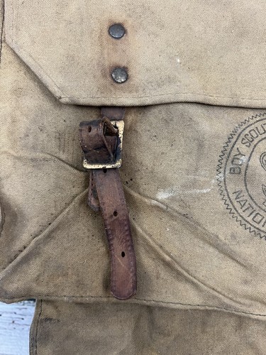 Vintage Boy Scouts Of America National Council No. 574 Canvas Yucca Pack Bag - 第 3/11 張圖片