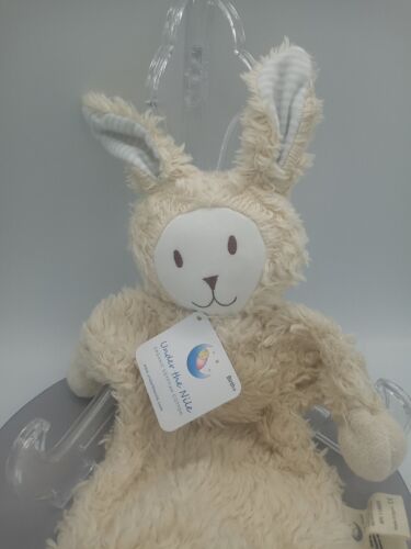 Under the Nile Organic Snuggle Bunny Rabbit Lovey Blue Ears Security Blanket Toy - Picture 2 of 6