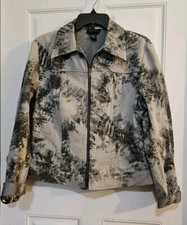 Outdoor cotton denim jacket floral print size large
