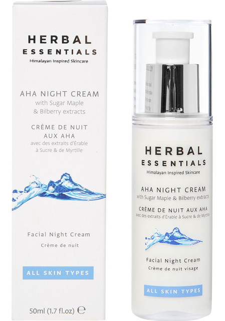 herbal essentials aha night cream
