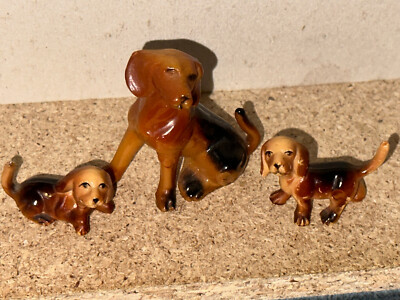 Altfiguren Tierfamilien 70 er Jahre  Hunde - Familie Original Varianten