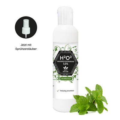 Wasserstoffperoxid (H2O2) ON 3,5% - Mit Pfefferminzöl - unstabilisiert   250ml