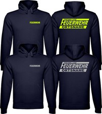 Freiwillige Feuerwehr Hoodie Pulli  Reflektierend Versch Farben Eigener Name