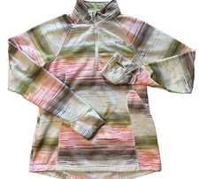 FILA Sport Pullover Top 1/2 Zip Medium Fleece Lined Thumbholes Athletic Women's