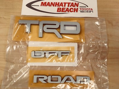2016-2024 4RUNNER TRD OFF ROAD EMBLEM SET SILVER GENUINE TOYOTA