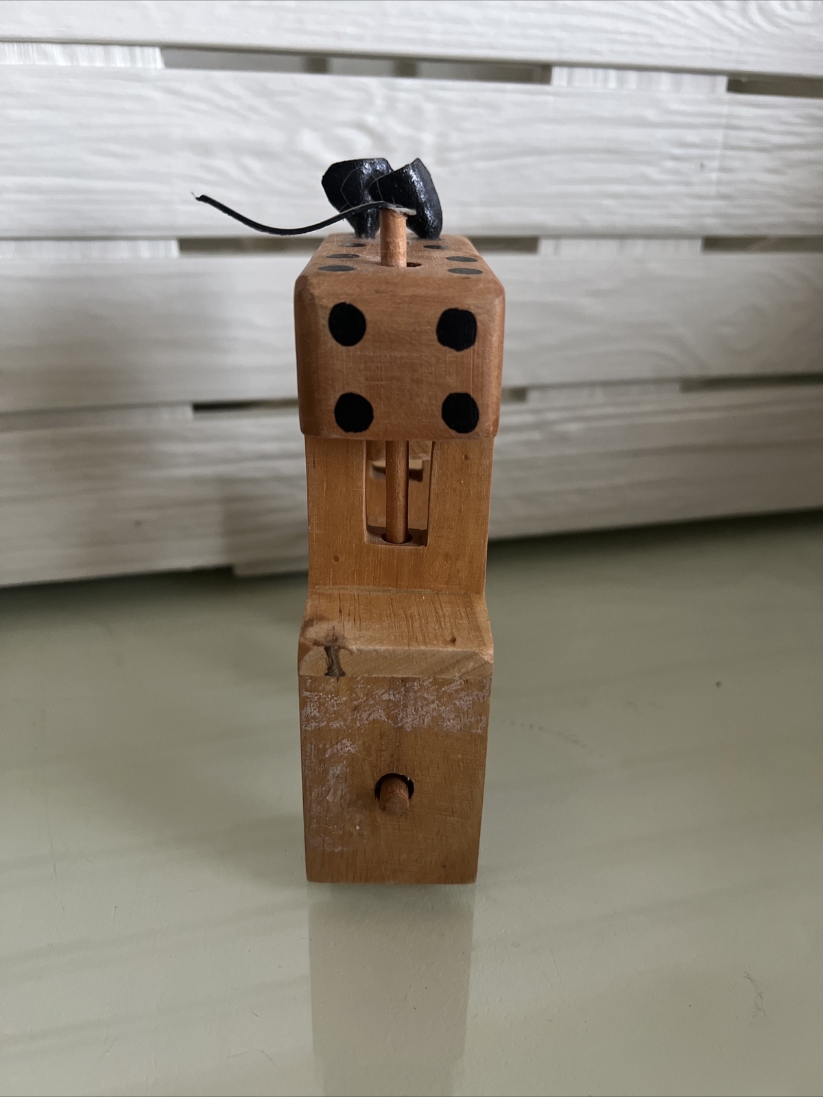 Vintage Wooden Automaton Mechanical Toy Dog eBay