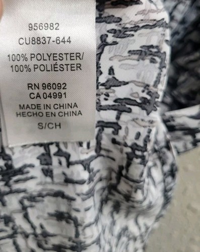 Hilary Radley Women's Printed Boxy Top Blouse Split Neckline Lightweight Size S - Picture 3 of 6