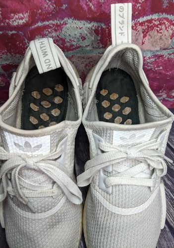 Adidas Originals dreifach weiß Kaugummi nmd r1 Boost Laufschuhe Turnschuhe Herren 11 - Bild 6 von 9