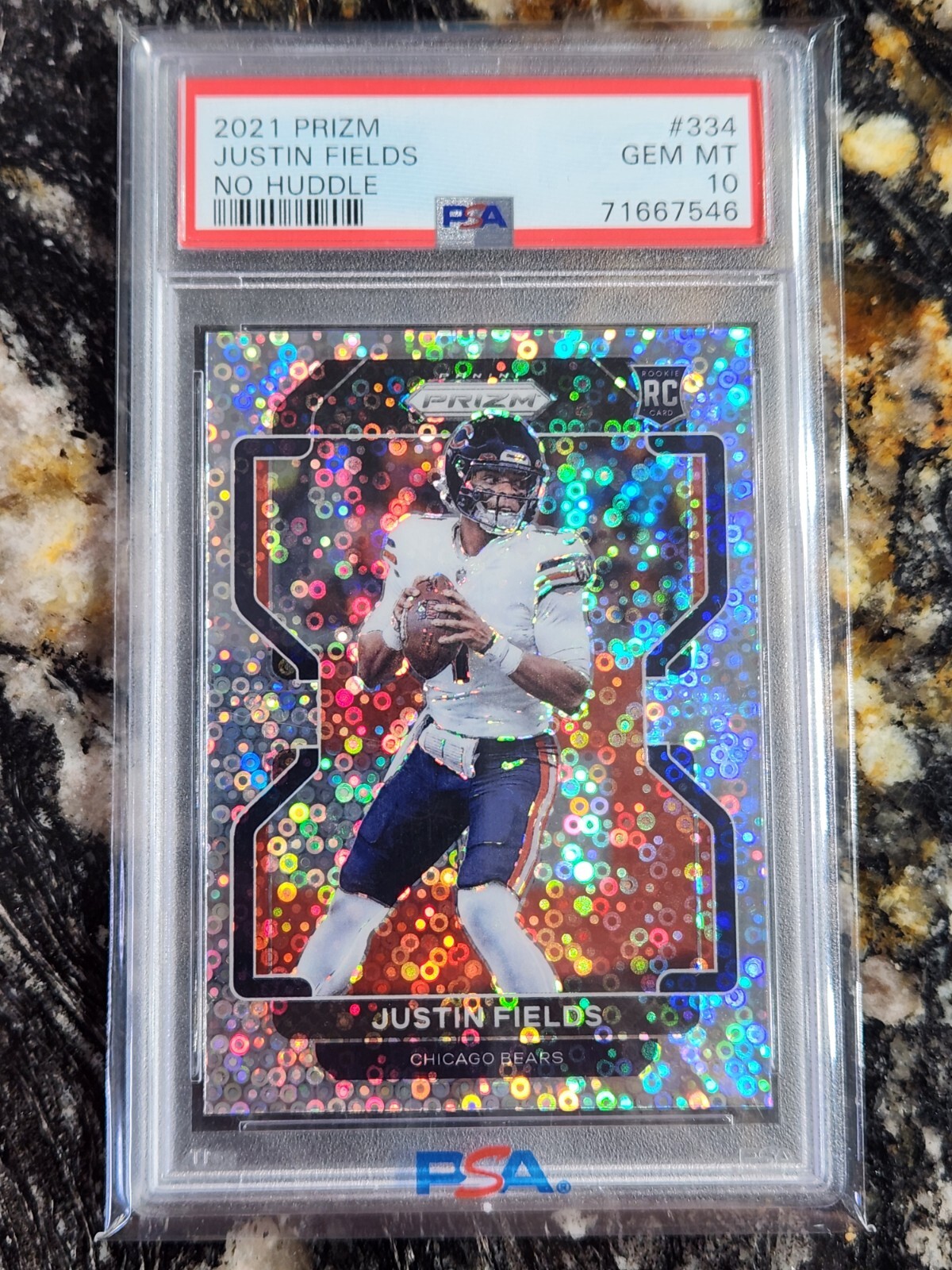 2021 Justin Fields RC #334 Panini No Huddle Prizm Psa 10 Gem Mint Pop 24