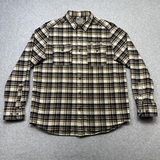 511 Tactical Lester Flannel Shirt Medium Brown Plaid Snap EDC Rapidraw Carry