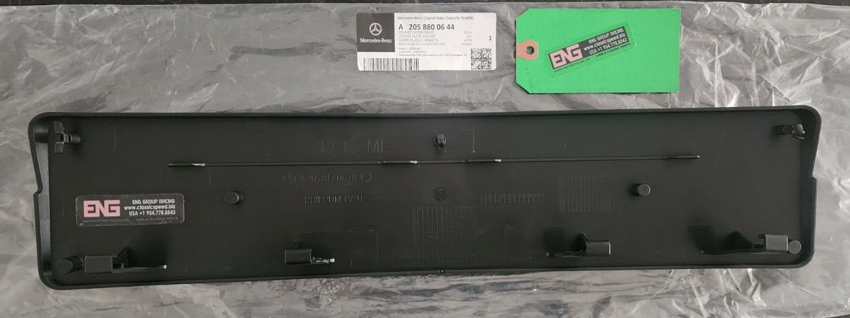 EURO STYLE NEW/OEM MERCEDES-BENZ FRONT BUMPER LICENSE PLATE