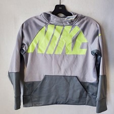 Nike Sweatshirt Youth's Medium Hoodie Long Sleeve Pullover Fleece Grey NWT