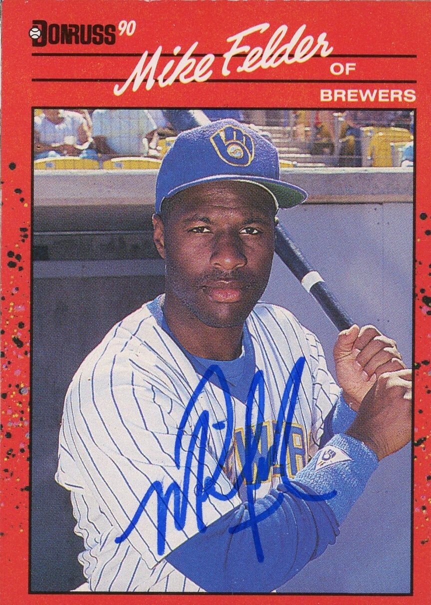 1990 Fleer MIKE FELDER Signed Card autograph AUTO BREWERS GIANTS | eBay