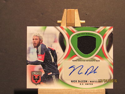 2013 Topps Mls RELIC Autogramme Grün # ND Nick Deleon Sn 51/75