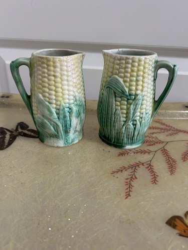 Majolica Pottery Corn Creamer