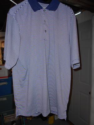 DONALD ROSS   LONGUE VIEW CLUB  STRIPED SHORT SLEEVE GOLF/POLO shirt  Medium